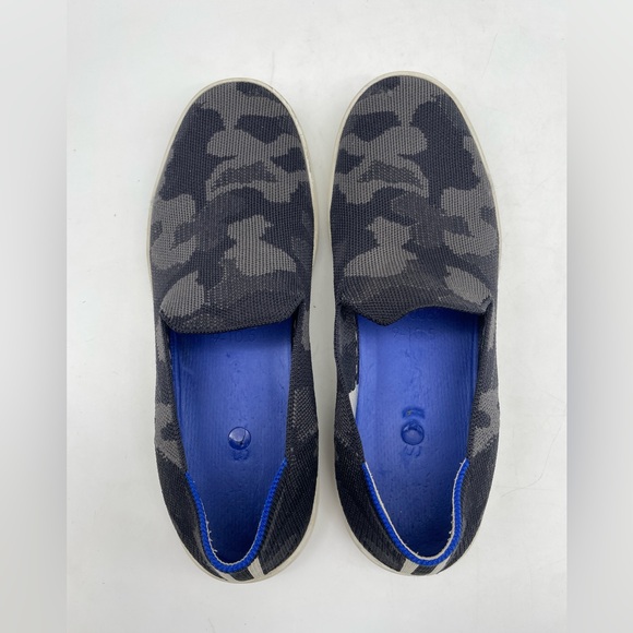 Rothy’s The Original Slip On In Black/Gray Camo Sneaker Women’s Size 9.5 - Picture 10 of 11